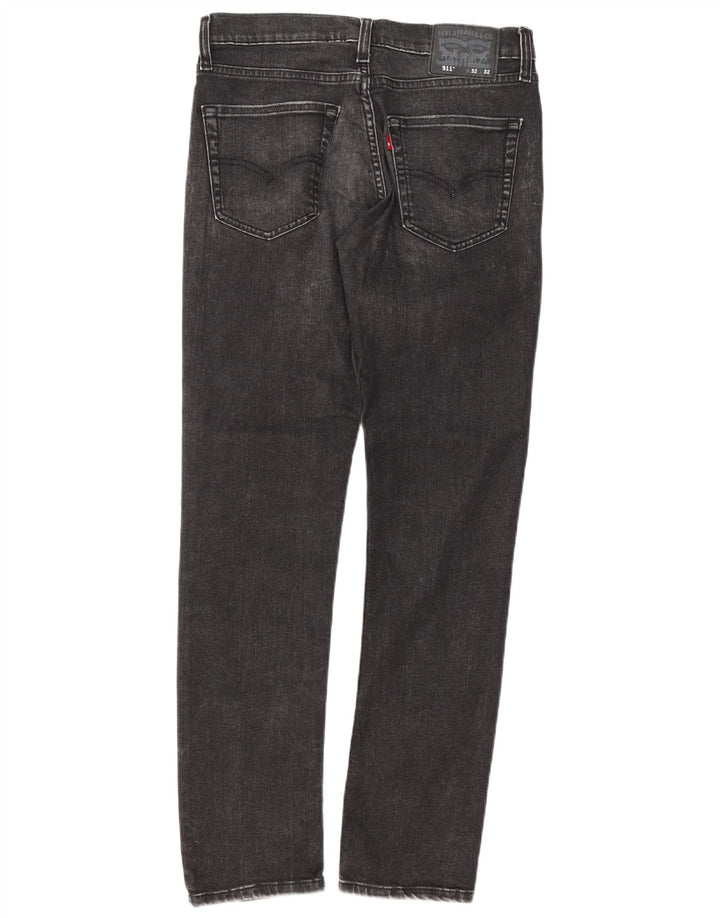 Męskie jeansy Levi's 511 Slim W32 L32 Czarna bawełna