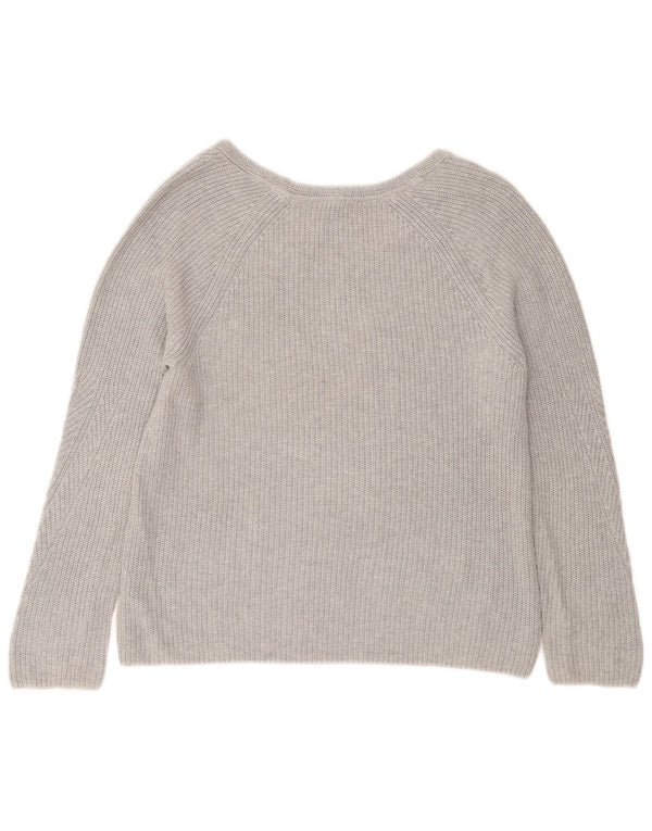 Damski sweter Tommy Hilfiger z dekoltem w kształcie litery V, UK 14, średni szary