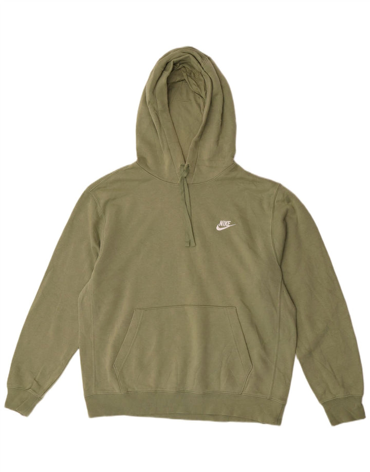 Męski sweter z kapturem Nike, duży, zielony, bawełniany