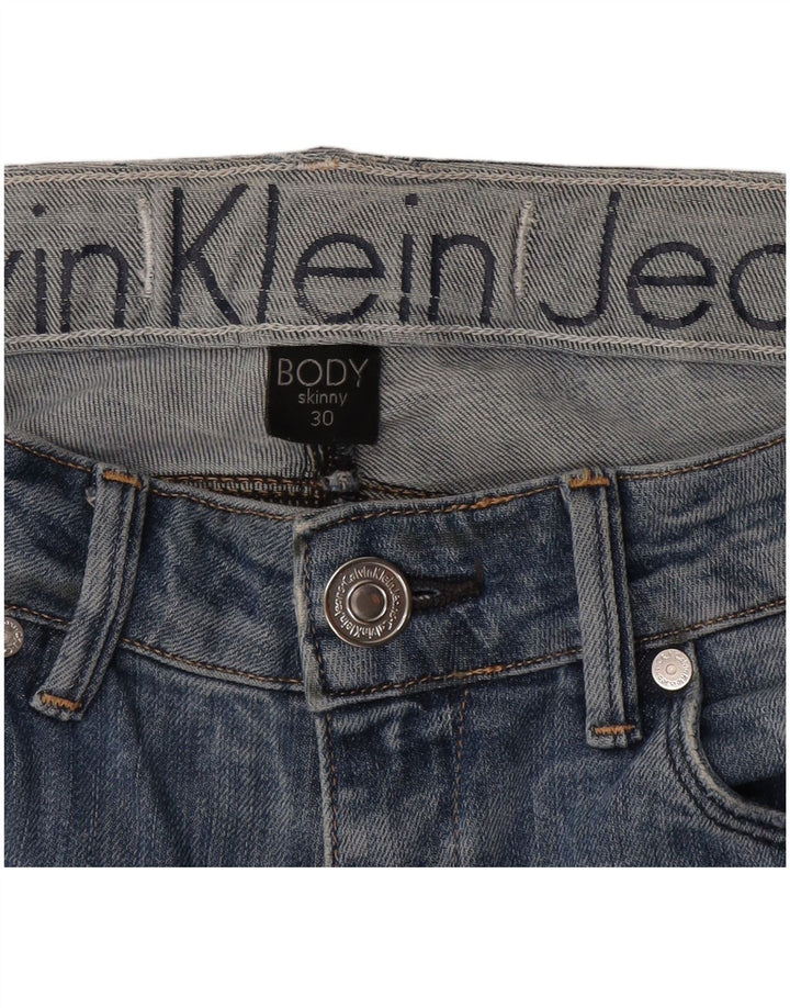 Damskie jeansy Skinny Calvin Klein W30 L33 Niebieskie