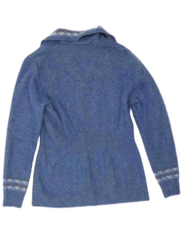 Sweter damski Awoba UK 10 Small Blue Geometric Angora