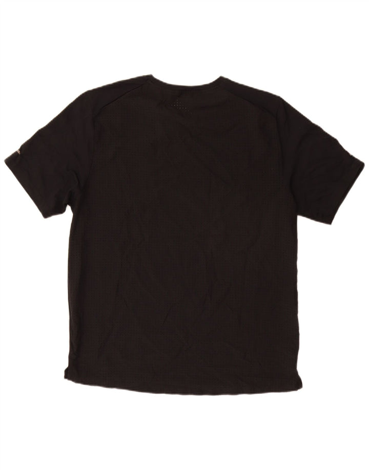 Męski T-shirt NIKE Dri Fit z grafiką, średni czarny poliester