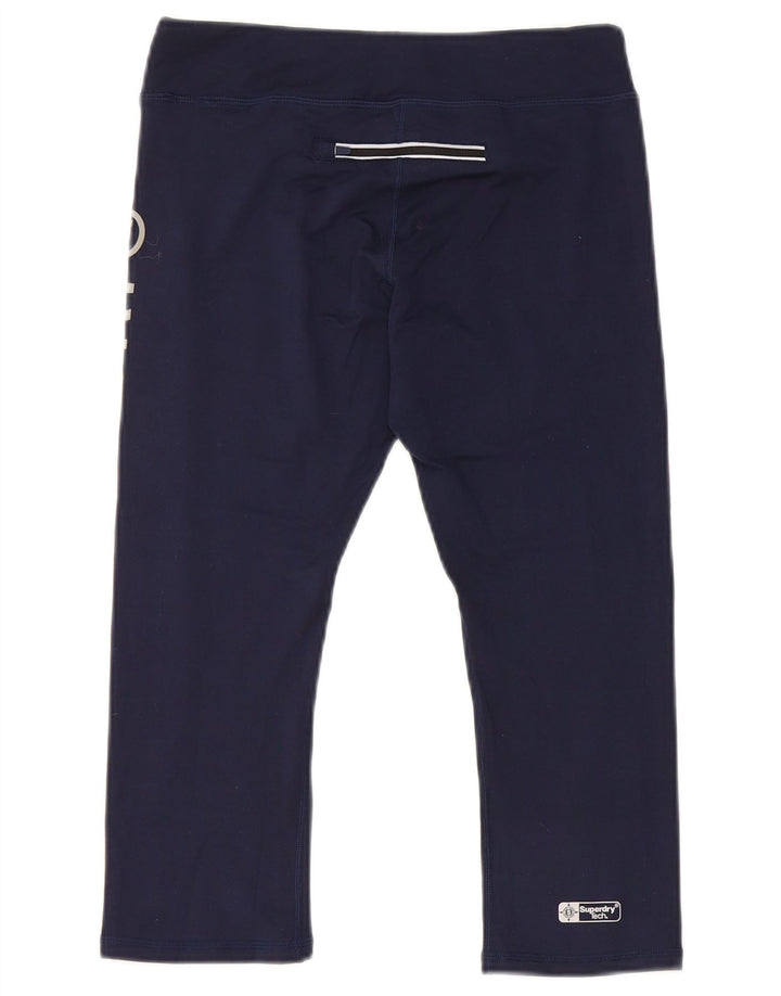 Damskie legginsy Superdry Graphic Capri UK 6 XS Granatowy poliester