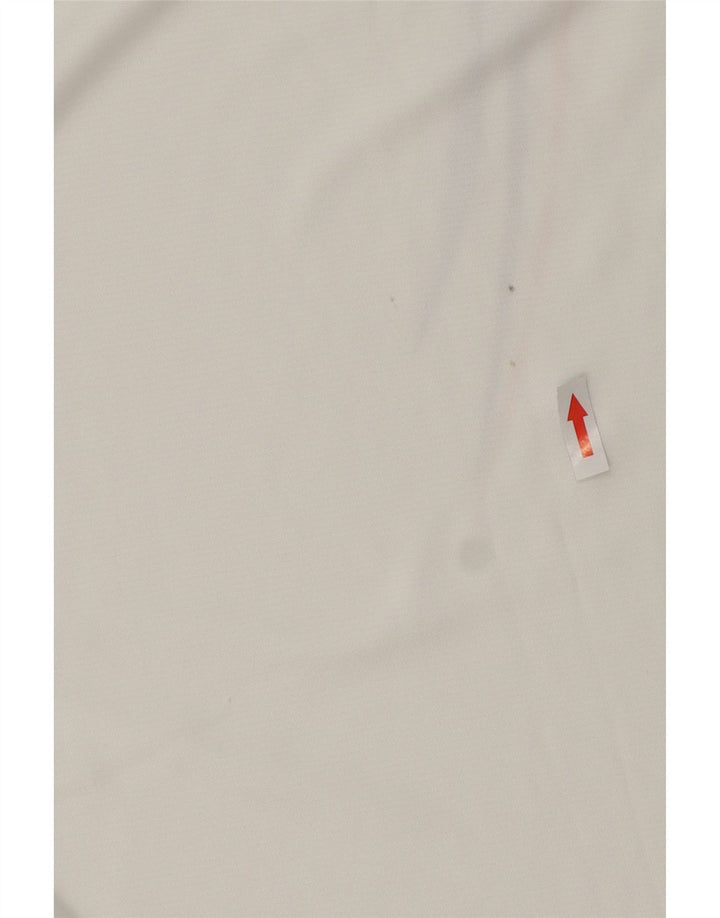 Męska koszulka polo z grafiką Lotto, duża, biała, poliestrowa z blokami kolorów