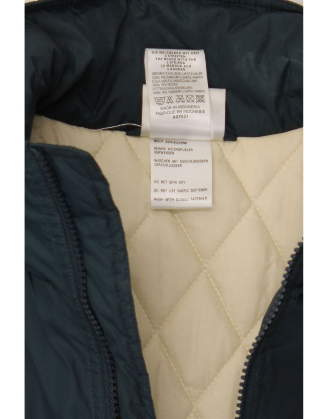 Męska ocieplana kurtka Adidas UK 38/40 Średni granatowy nylon