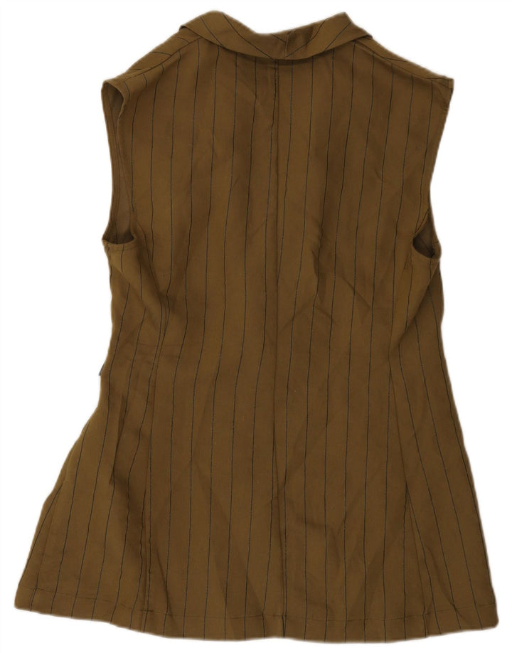 Damska marynarka bez rękawów Rinascimento UK 14 w duże paski khaki