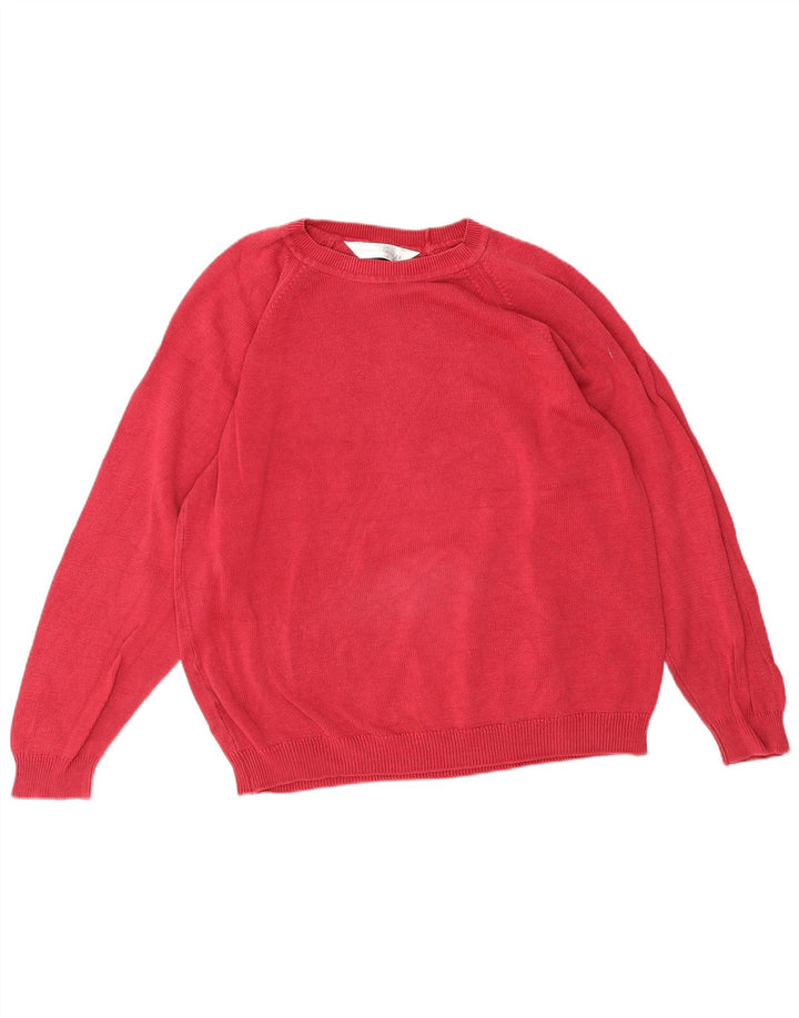 Marks & Spencer Damski sweter oversize z dekoltem w łódkę, UK 16, duży czerwony