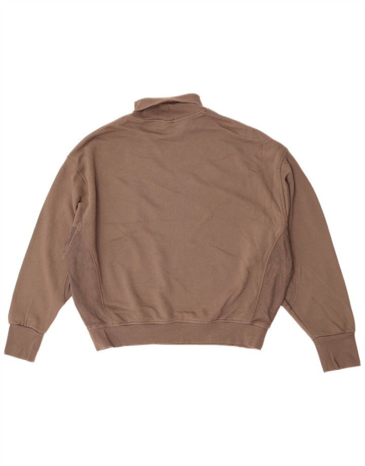 Damski sweter oversize Reebok z wywijanym dekoltem, UK 16/18, duży brązowy