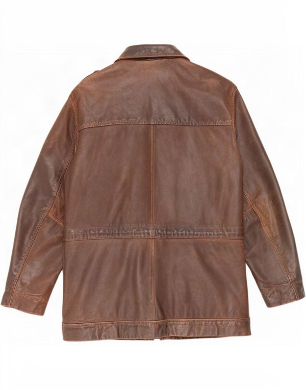 Vintage męska skórzana kurtka wojskowa UK 36 Small Brown