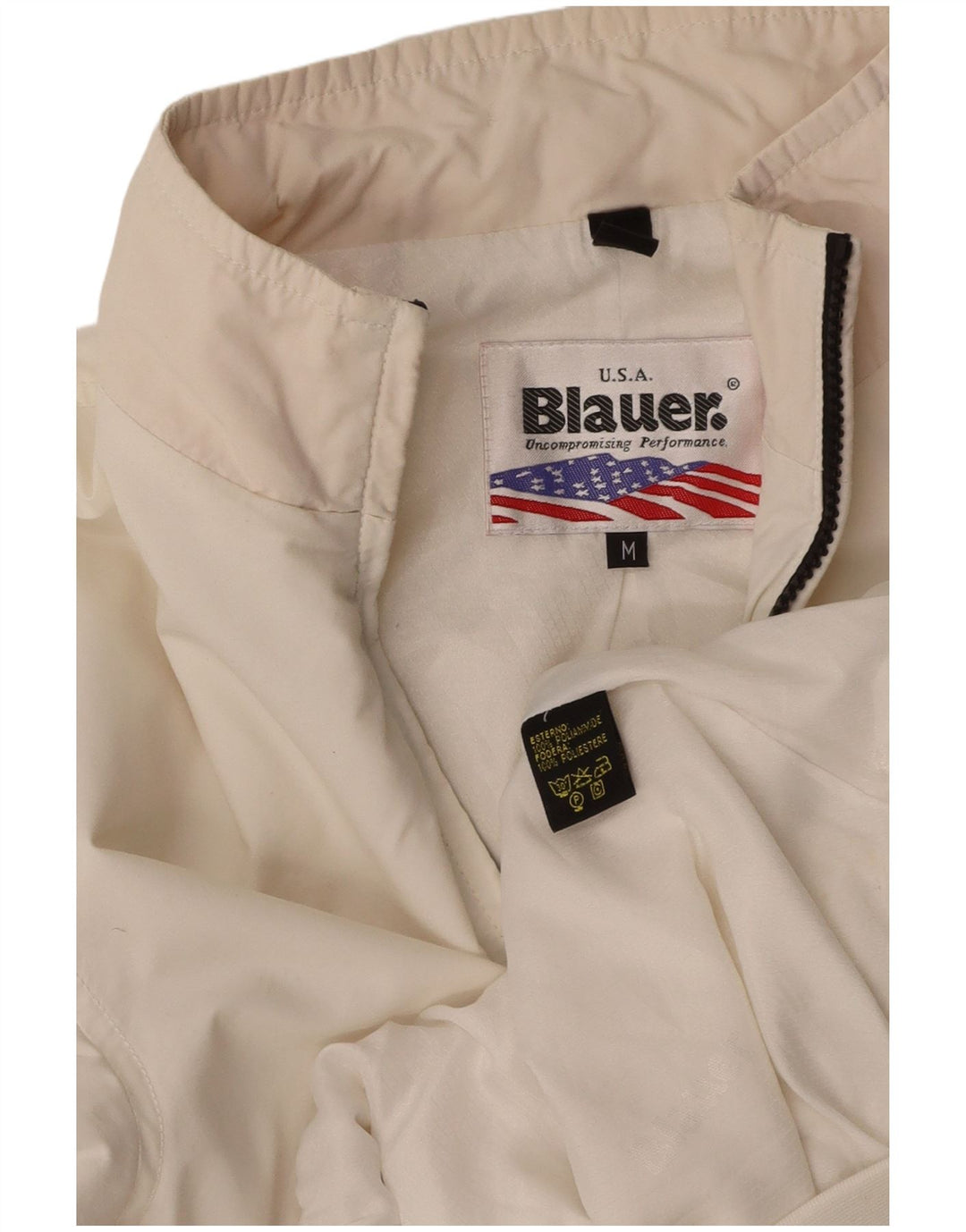 BLAUER Womens Bomber Jacket UK 14 Medium White Polyamide