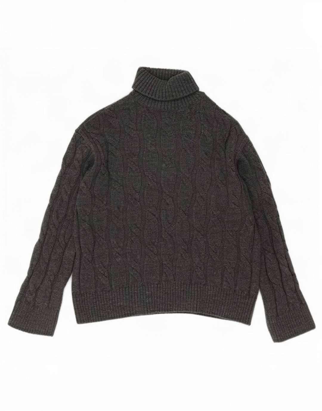 Marks & Spencer Damski sweter z wywijanym dekoltem UK 14 Średni szary akryl