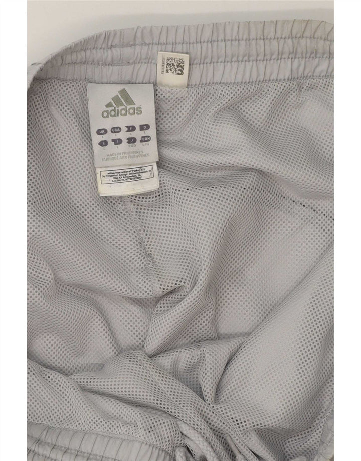 Męskie spodnie dresowe Adidas XL Szary poliester z blokami kolorów