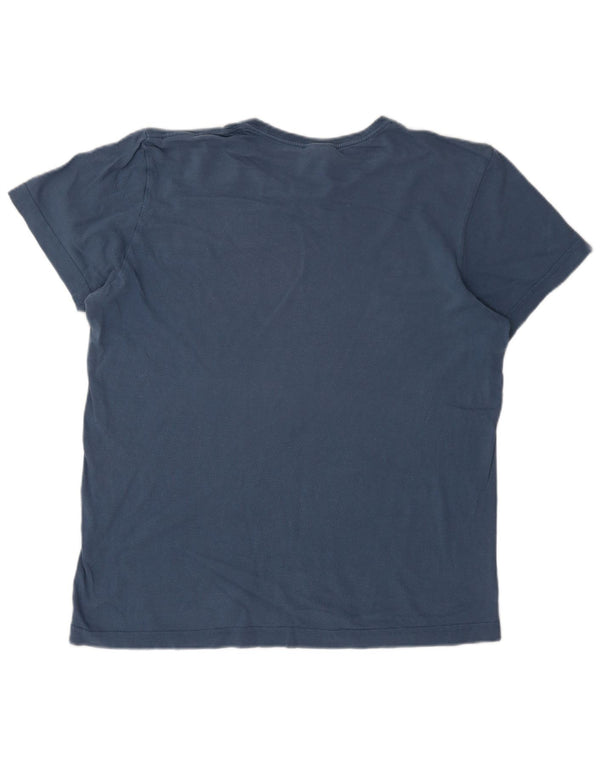 Męska koszulka graficzna Adidas Top Medium Blue Cotton