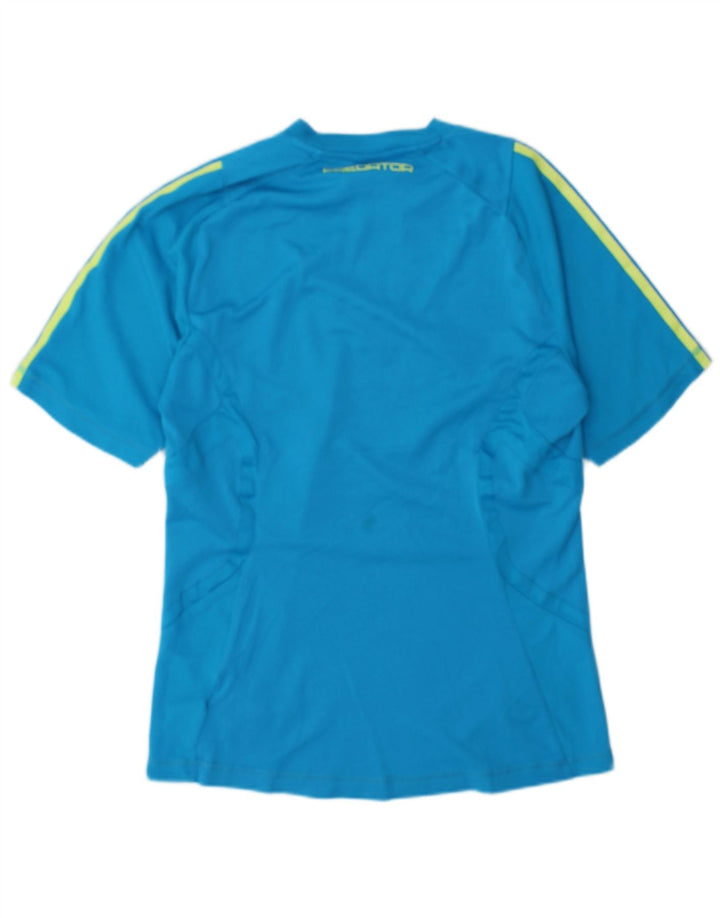 Adidas Męski T-shirt Top Mały Niebieski Poliester