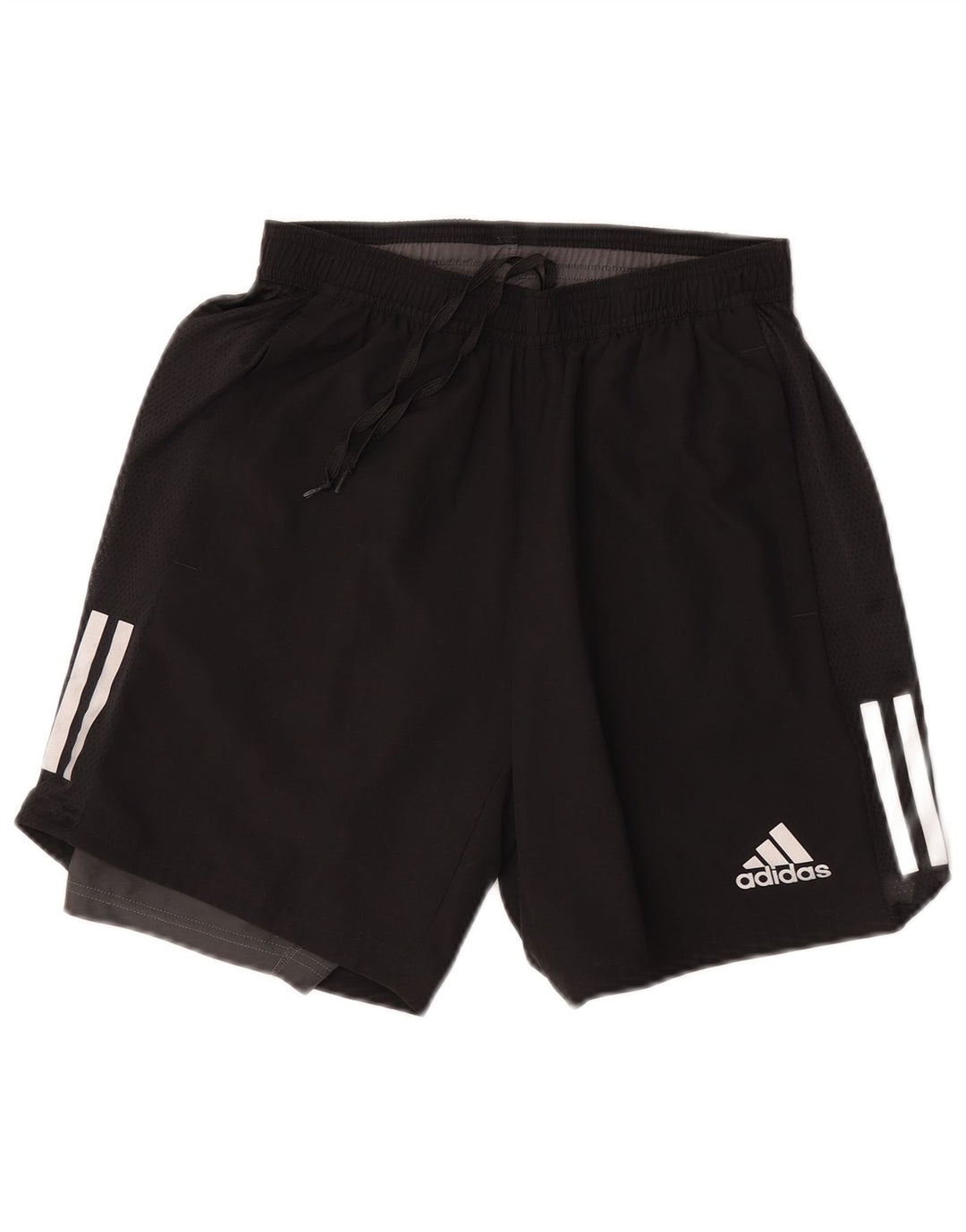 Męskie spodenki sportowe Adidas do biegania, mały czarny poliester z blokami kolorów