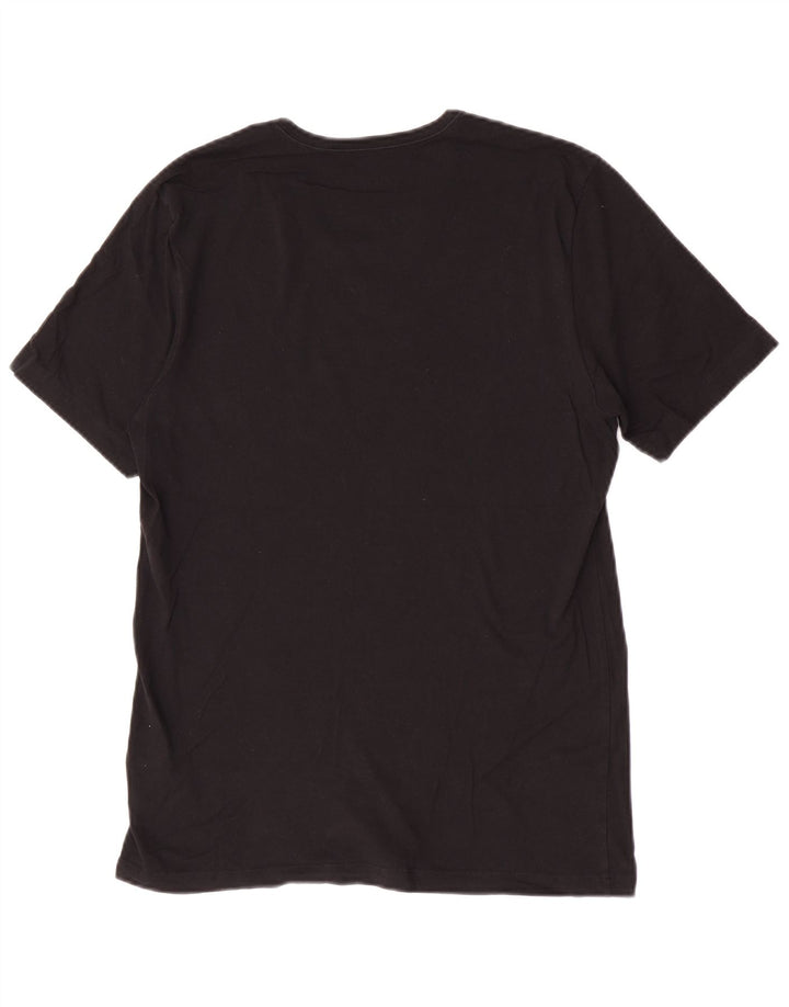 T-shirt męski Hugo Boss, średni czarny, bawełniany