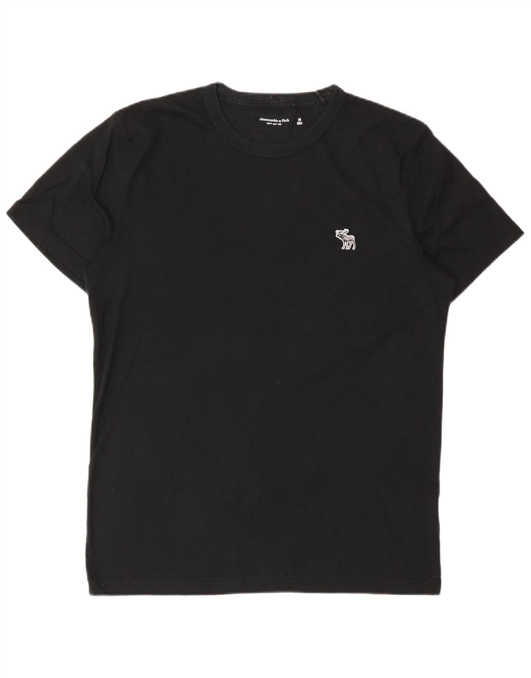 T-shirt męski Abercrombie & Fitch, średni czarny, bawełniany