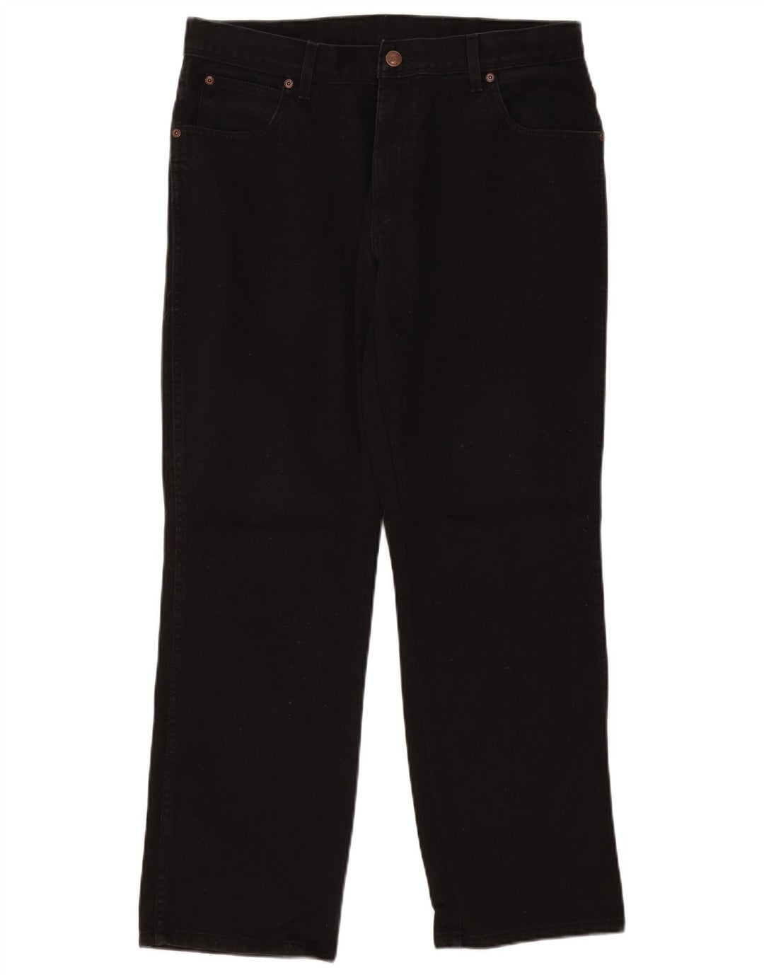 Męskie jeansy Wrangler o prostym kroju W36 L30, czarne, bawełniane