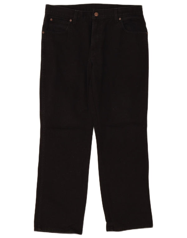 Męskie jeansy Wrangler o prostym kroju W36 L30, czarne, bawełniane