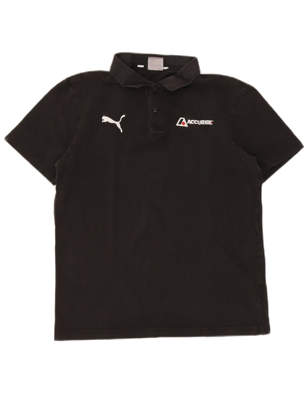 Męska koszulka polo PUMA, średnia czarna, bawełniana