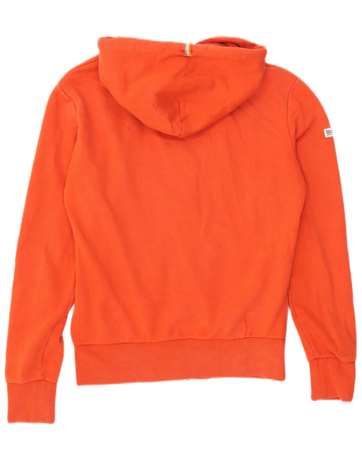 Męski sweter z kapturem i zamkiem Superdry, mały, pomarańczowy, bawełniany