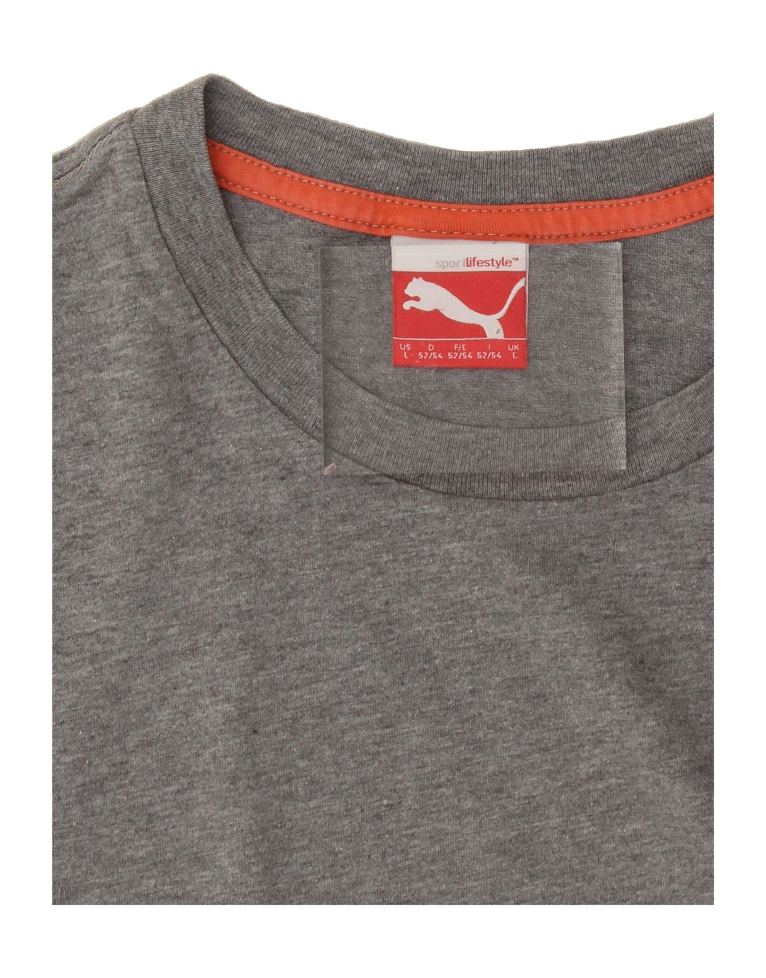 PUMA Mens Graphic T-Shirt Top Large Grey Vintage Puma and Second-Hand Puma from Messina Hembry 