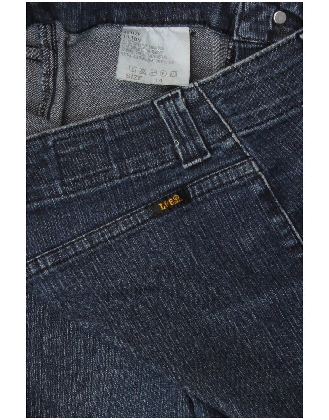 Damskie jeansy Lee Tilton Bootcut US 14 Large W28 L30 Granatowa bawełna