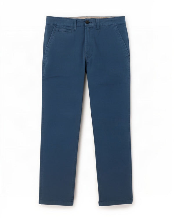 Marks & Spencer Męskie proste spodnie Chino W32 L31 Niebieskie bawełniane