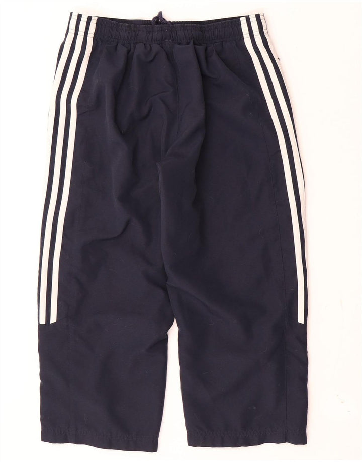 Damskie spodnie dresowe Adidas Capri UK 10, małe, granatowe, poliestrowe