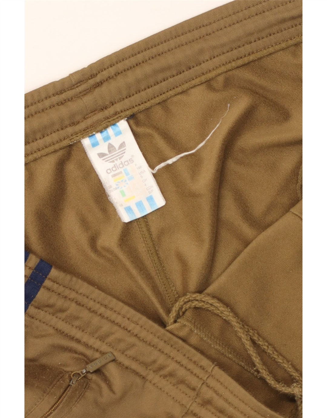 Męskie spodnie dresowe Adidas UK 36/38, małe, khaki, poliester