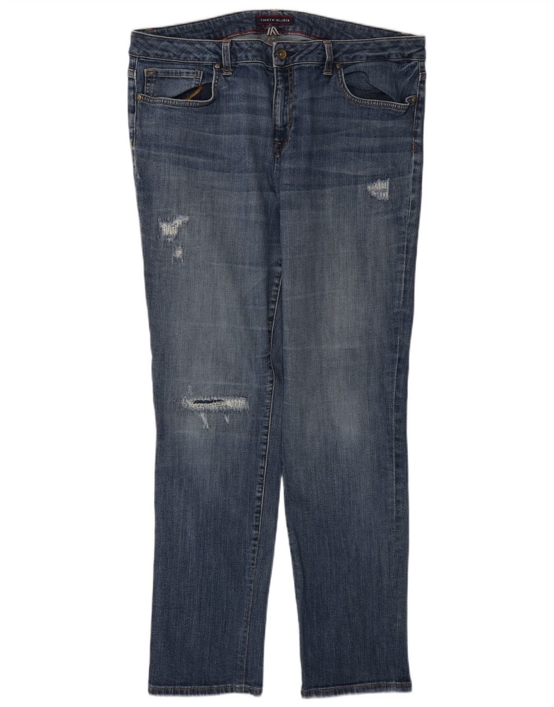 Damskie jeansy Tommy Hilfiger w trudnej sytuacji W36 L31 Niebieska bawełna