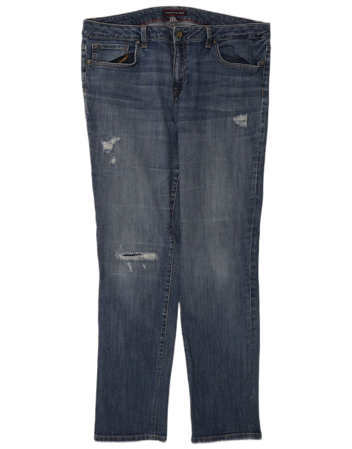 Damskie jeansy Tommy Hilfiger w trudnej sytuacji W36 L31 Niebieska bawełna