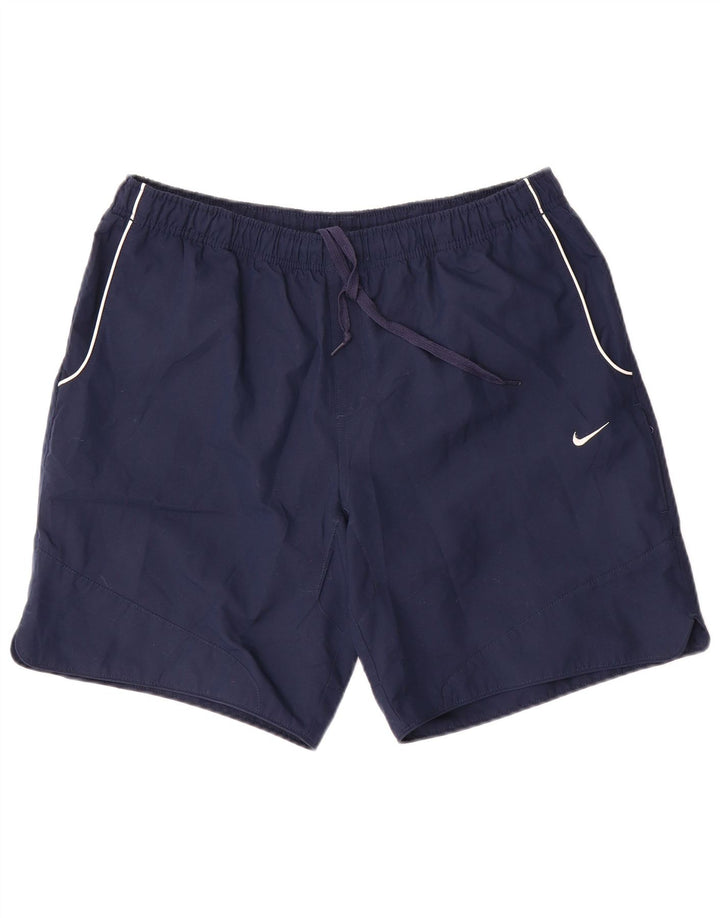 Męskie spodenki sportowe Nike, duże, granatowe, poliestrowe