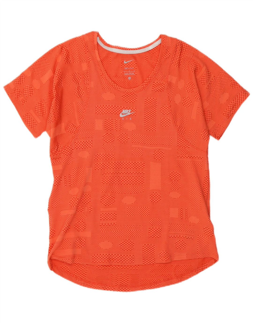 Damska koszulka Nike Dri Fit Top UK 12 Średni pomarańczowy geometryczny poliester