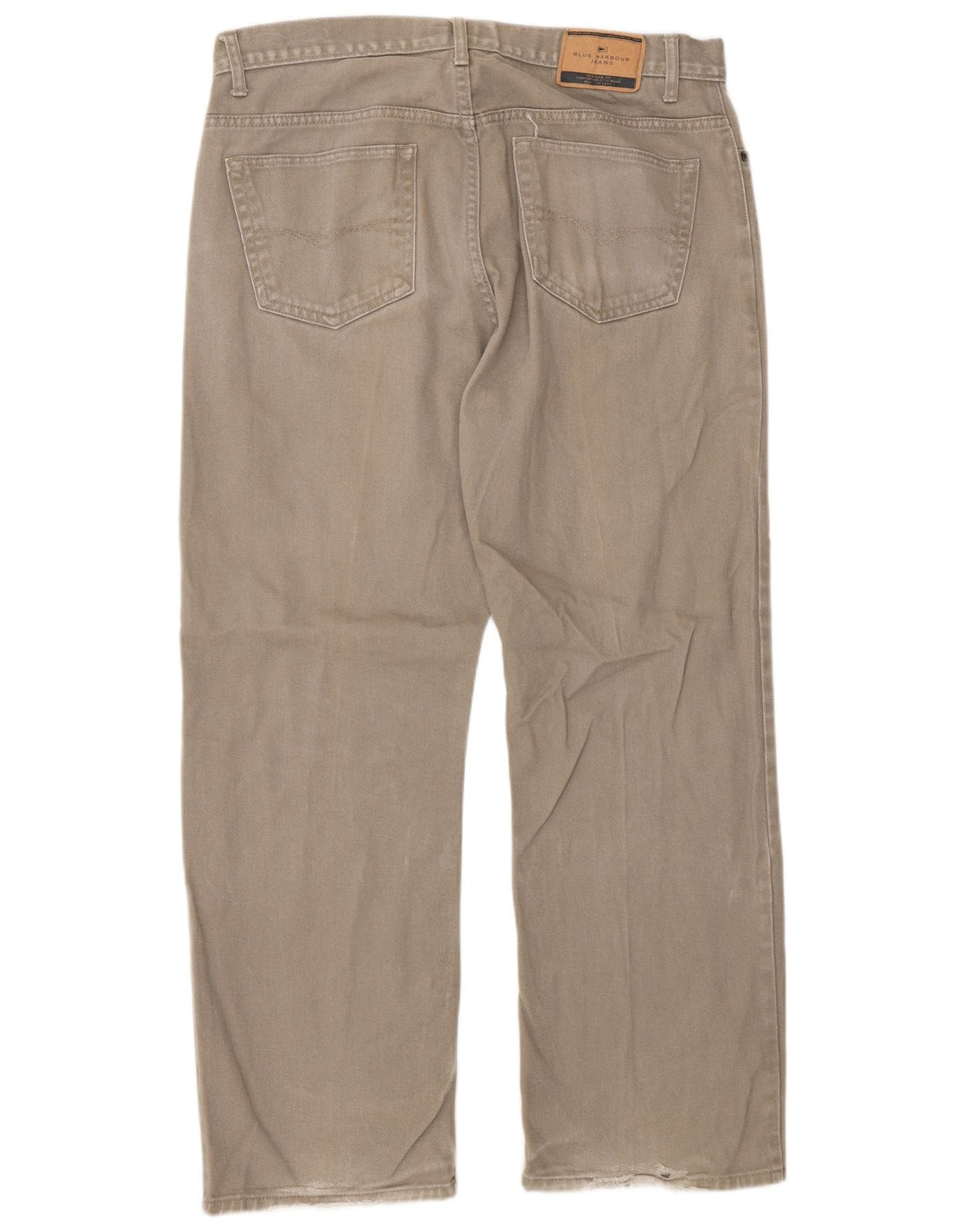 Marks & Spencer Męskie niebieskie dżinsy Harbor Straight W36 L29 Beżowa bawełna