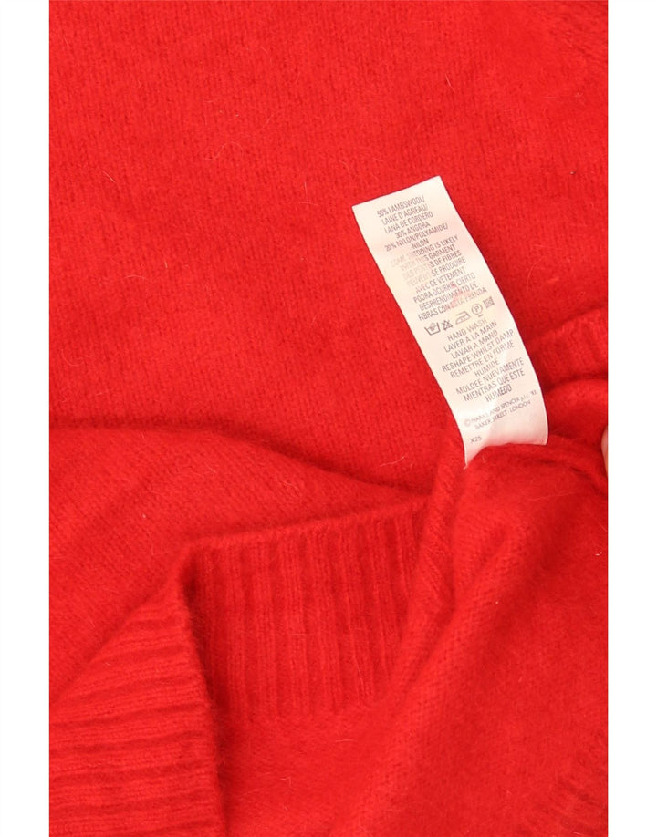 Marks & Spencer Damski sweter z okrągłym dekoltem, UK 8, mały, czerwony