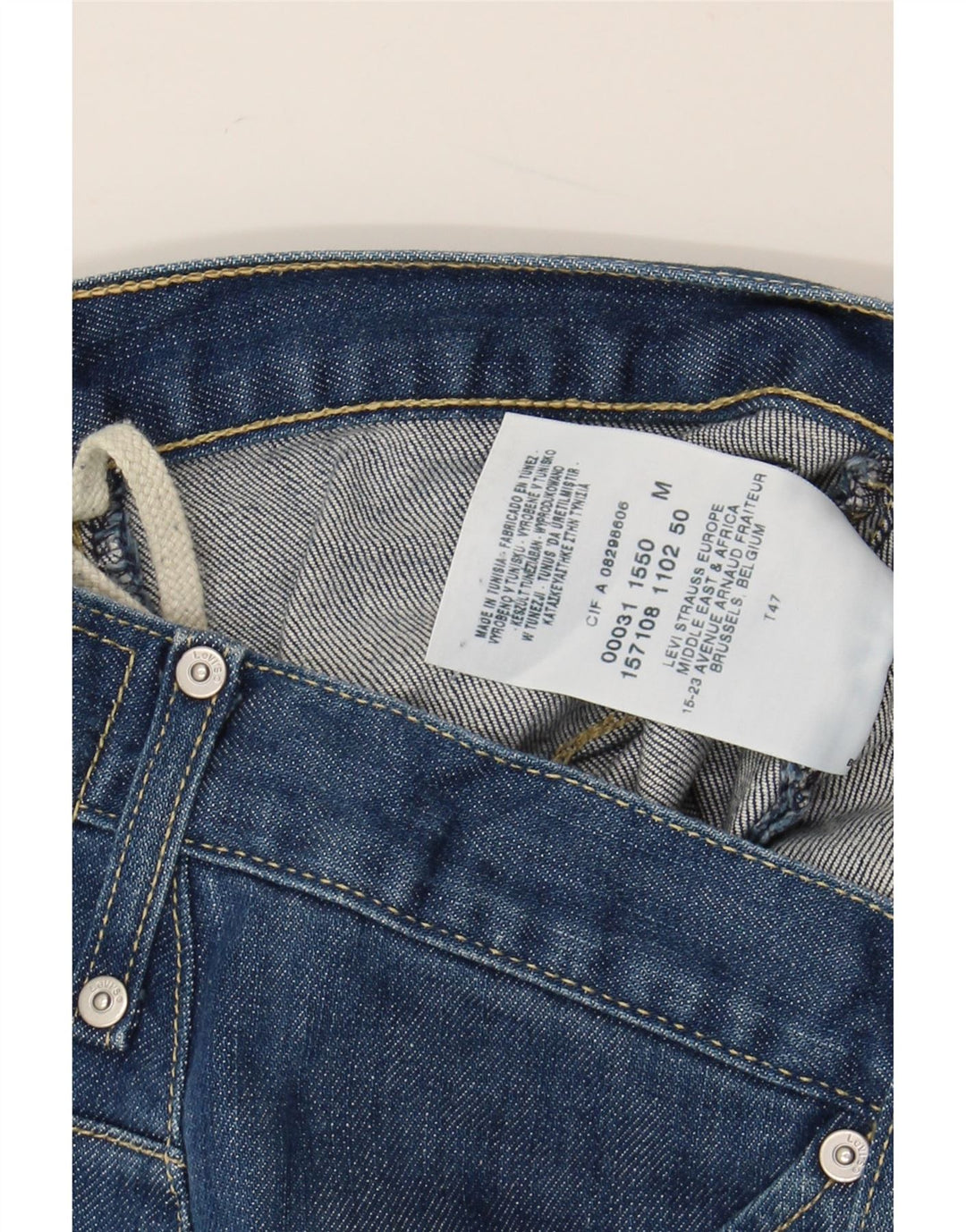 Damskie spodenki jeansowe LEVI'S Medium W30, niebieska bawełna