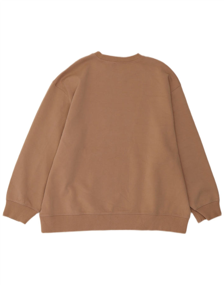 Damska bluza oversize Zara UK 14, średnia beżowa bawełna