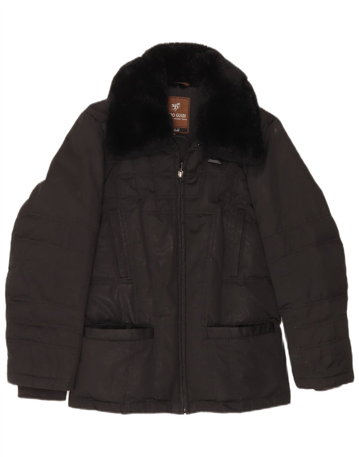 Damska kurtka PIERO GUIDI oversize UK 10, mała, czarna, bawełniana
