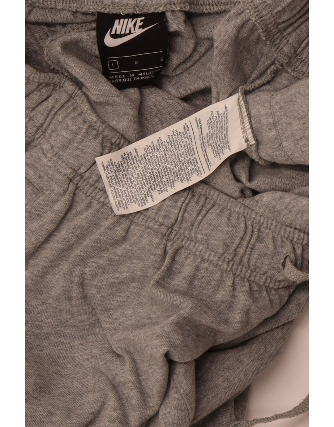 Męskie spodenki sportowe NIKE, duże, szare, bawełniane