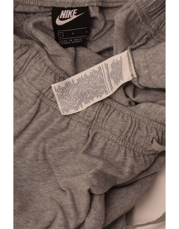 Męskie spodenki sportowe NIKE, duże, szare, bawełniane