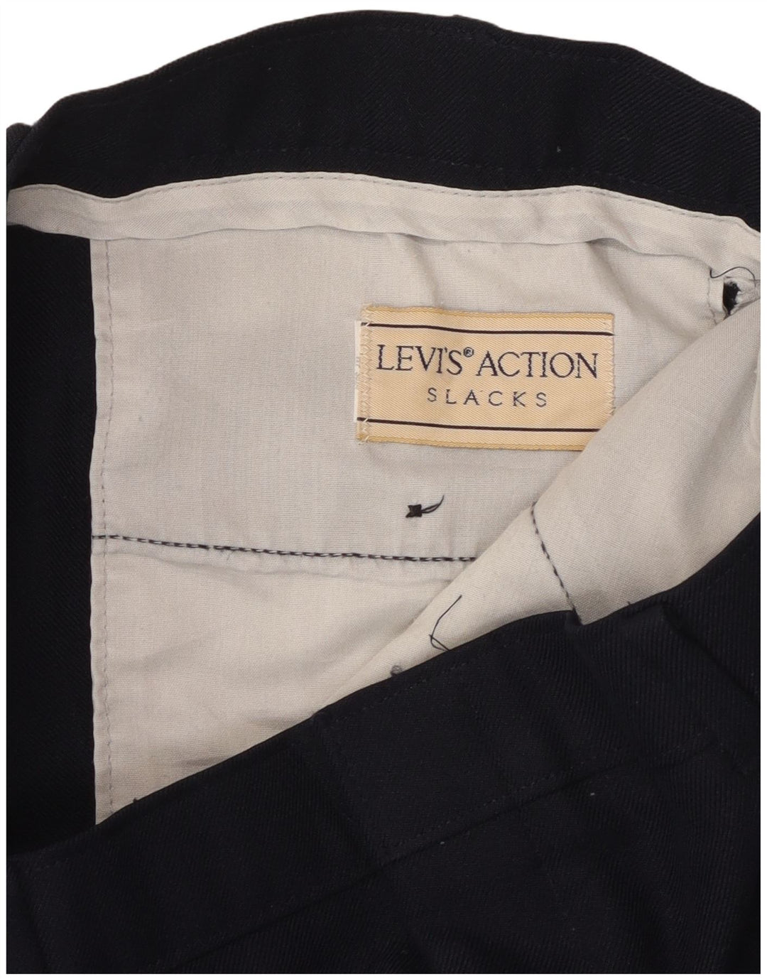 Spodnie męskie LEVI'S Action Slacks, proste, codzienne, W38 L30, granatowe