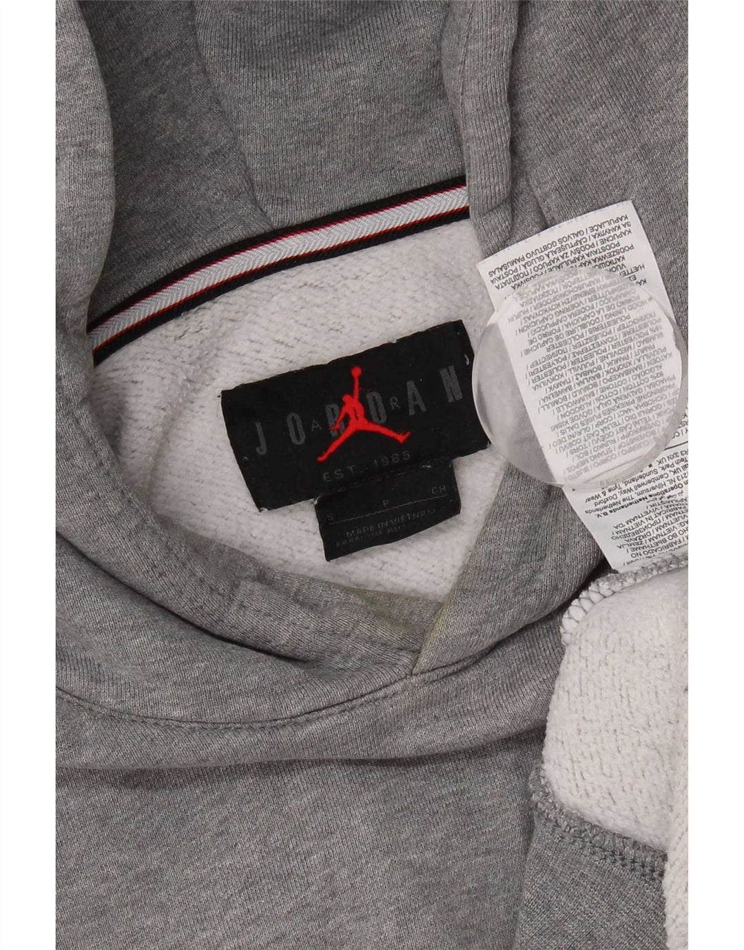 Męski sweter z kapturem Jordan Air, mały, szary, bawełniany