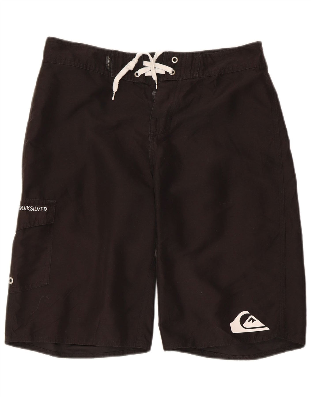 Męskie spodenki kąpielowe Quiksilver z grafiką, mały czarny poliester
