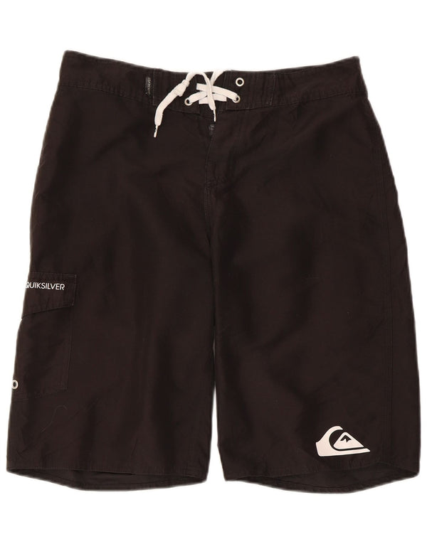 Quiksilver Mens Graphic Swimming Shorts Small Black Polyester