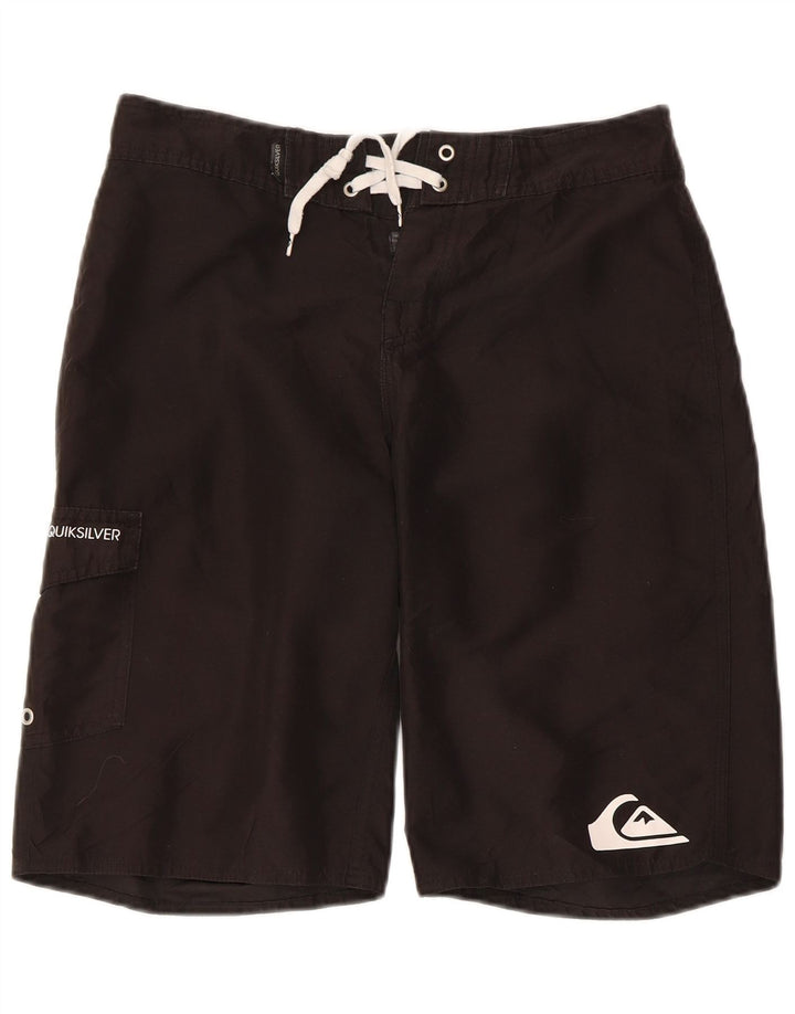 Męskie spodenki kąpielowe Quiksilver z grafiką, mały czarny poliester