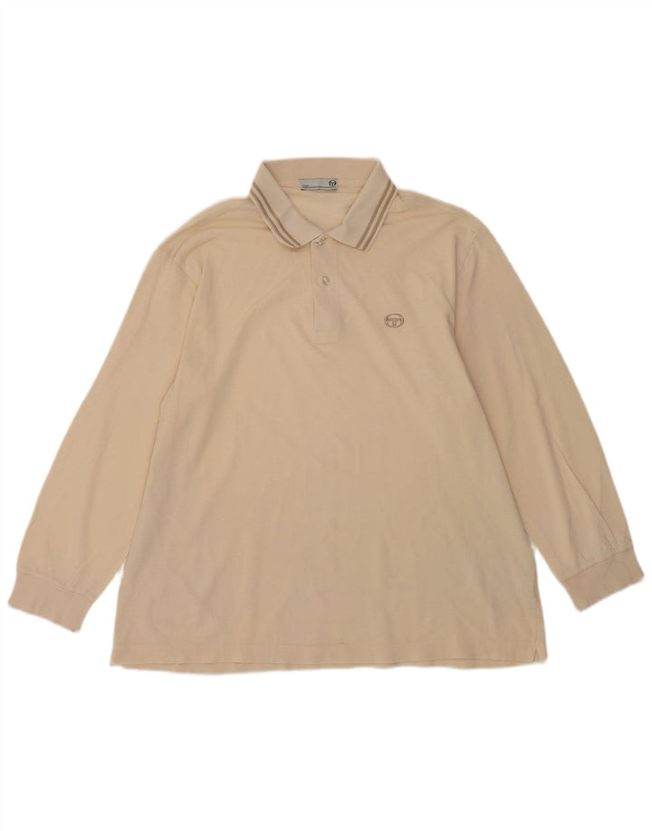 Męska koszulka polo Sergio Tacchini z długim rękawem XL, beżowa