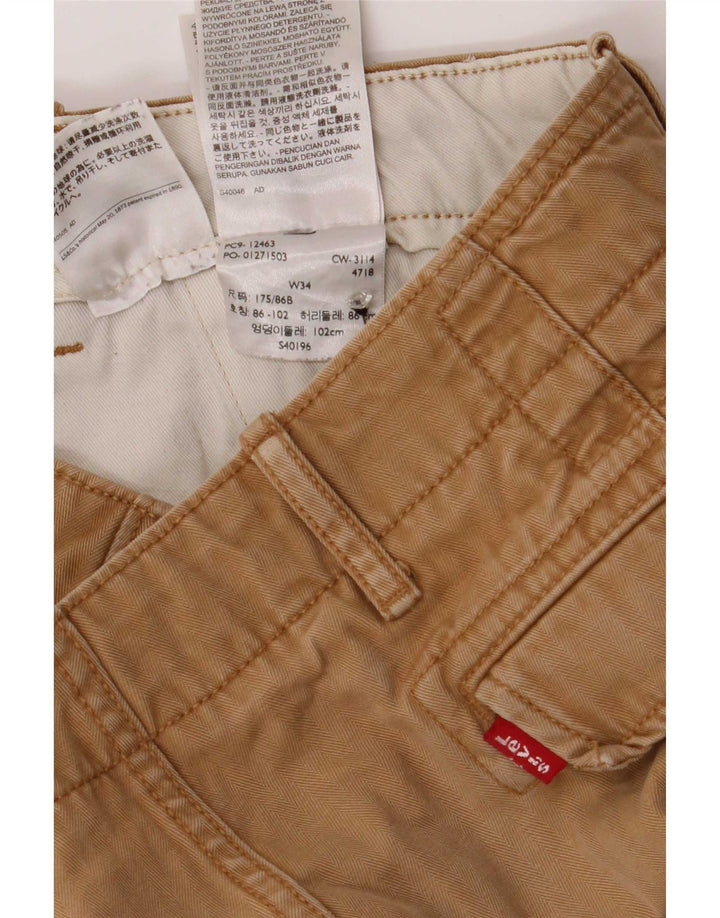 Męskie spodenki cargo Levi's, duże W34, beżowa bawełna