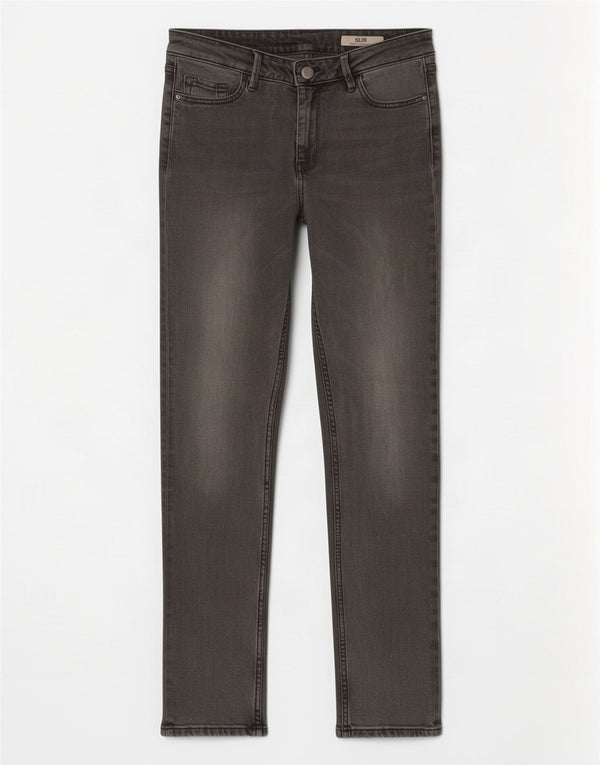 Marks & Spencer Damskie jeansy slim UK 10 Small W27 L29 Szara bawełna