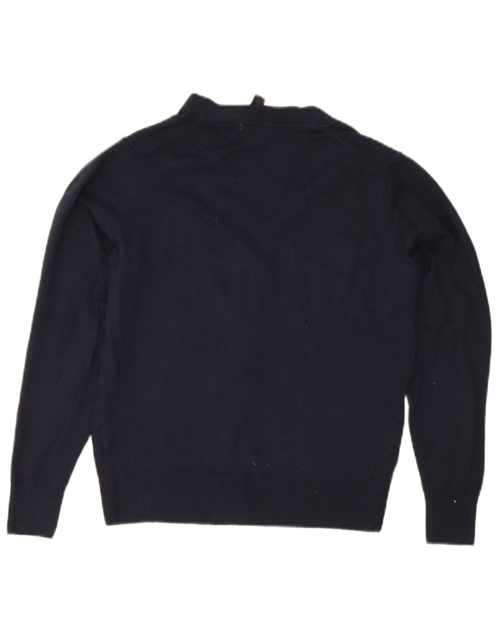 Zara Męski sweter kardigan Średni granatowy wełniany